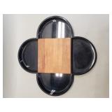 Vintage Dansk Tuxedo Smorgasbord snack tray