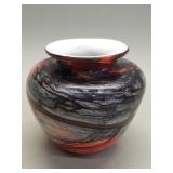 Vintage signed art glass vase