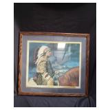 Signed print numbered #416/950 under glass
