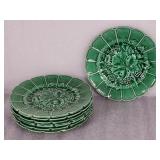 8 Sarreguemines France majolica plates