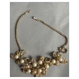 Vintage Hattie Carnegie gold tone rhinestone and