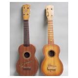 Pair of vintage ukulele