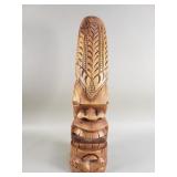 Vintage carved wood Tiki statue