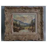 Impressionist style oil on canvas landscape
