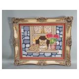 Framed needle work