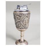 Sterling silver and stainless steel lighter