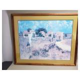 Vincent Van Gogh print under glass