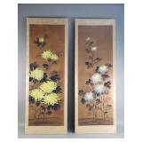 Pair of vintage signed Japanese hand painted