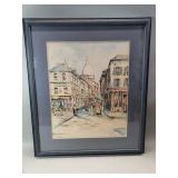 Vintage signed mixed media painting