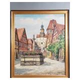 F. Hauster signed oil on canvas painting