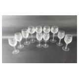 Group of crystal stemware