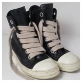 Rick Owens high top leather sneakers
