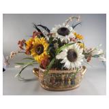 Vintage Satsuma porcelain foot bath planter with