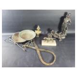Group of vintage collectable metal ware, spelter