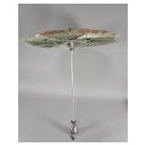 Victorian parasol umbrella with ornate repousse