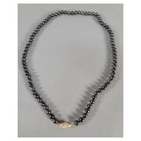 Peacock pearl and 14k gold necklace