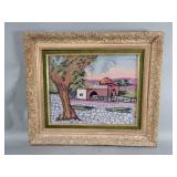 Framed needle work