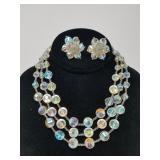 Vintage signed Vendome crystal necklace