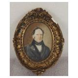 18th century hand painted portrait