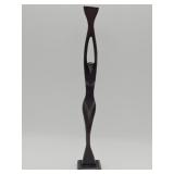 Bronze-finished spelter elongated female figure