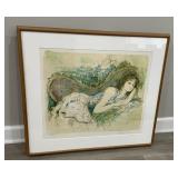 Framed artist signed Bernard Charoy lithograph