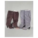 Two pairs of Vero Cucio suede women