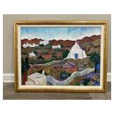 Framed artist signed Dorlies Schapitz oil on