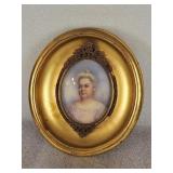 19th century signed portrait oil painting