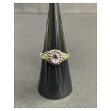 Vintage sterling silver and amethyst ring