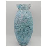 Vintage hand-blown studio-style art glass vase