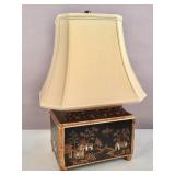 Vintage hand-painted chinoiserie accent