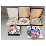 Group of vintage collectible plates in original