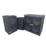 Lot of 3 large Crate speakers