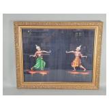 Vintage oil painting on fabric "Thai Lapidary"