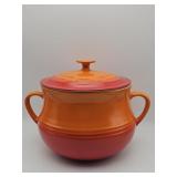 Vintage Le Creuset flame orange enameled cast