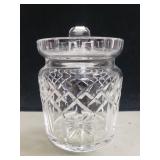 Waterford style crystal biscuit jar