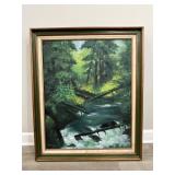 Framed signed Carol Heyer oil painting on canvas