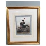 Vintage watercolor academic realism-style portrait