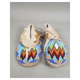Vintage Plains Native American beaded moccasins