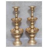 Pair of vintage Japanese brass large temple