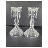 Hollywood Regency style lead crystal lusters