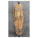 Native American leather beaded jingle dress on