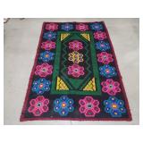 Vintage Turkish-style handmade wool rug