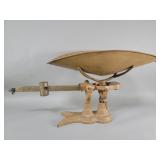 Vintage cast iron and brass balance beam scale
