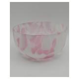 Vintage Pukeberg Sweden pink and white mottled