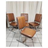 4 Mid-century Douglas Furniture tubular chairs