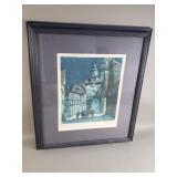 Vintage Hans Bï¿½hme signed hand colored etching