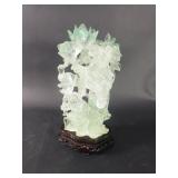 Carved Hetian jade sculpture