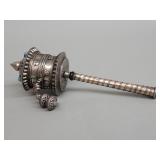 Vintage brass and copper Tibetan handheld prayer