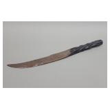 Vintage hand forged iron knife made from a